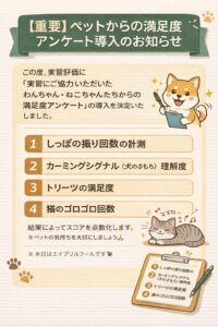 ペットからの満足度アンケート